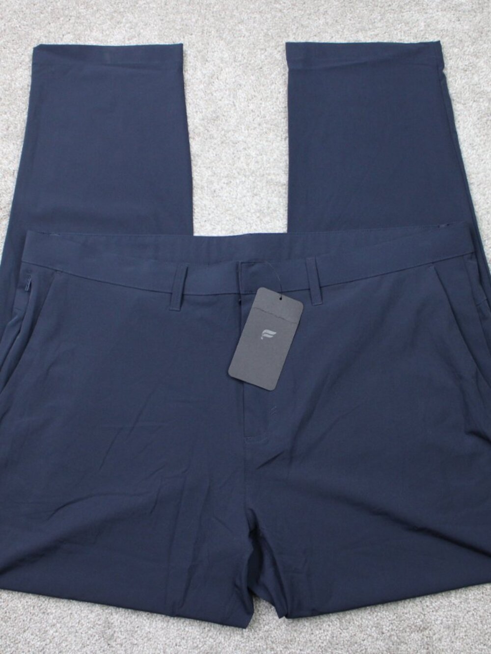 Fabletics The Only Pants NWT Mens 42x34 Blue 4-Way Stretch Water Resistant